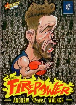 2014 Select AFL Champions - Firepower Caricatures #FC8 Andrew Walker Front